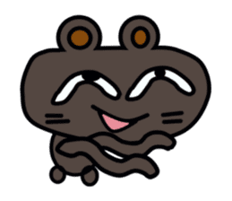 A cute white bear and brown bear sticker #14402889