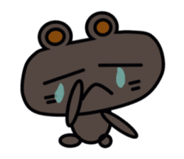 A cute white bear and brown bear sticker #14402891