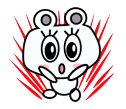 A cute white bear and brown bear sticker #14402896