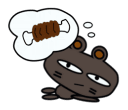 A cute white bear and brown bear sticker #14402897