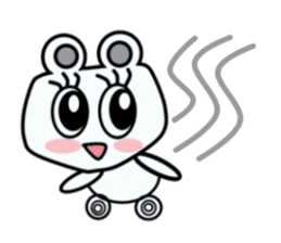 A cute white bear and brown bear sticker #14402898