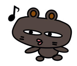 A cute white bear and brown bear sticker #14402899