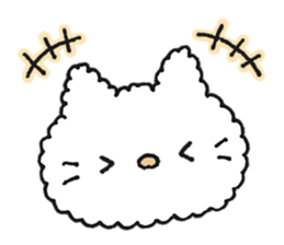 Fluffy cute cat sticker #14403114
