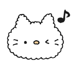 Fluffy cute cat sticker #14403117