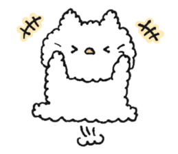 Fluffy cute cat sticker #14403124