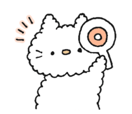 Fluffy cute cat sticker #14403134