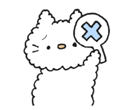 Fluffy cute cat sticker #14403135