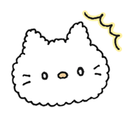 Fluffy cute cat sticker #14403136