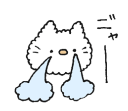 Fluffy cute cat sticker #14403139