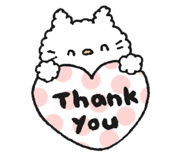 Fluffy cute cat sticker #14403143