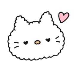 Fluffy cute cat sticker #14403146