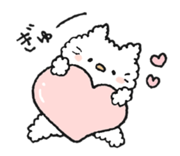 Fluffy cute cat sticker #14403147