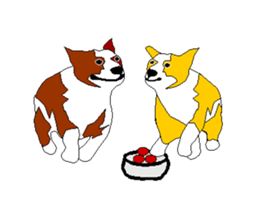 Moving Corgi sticker #14403765