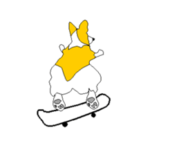 Moving Corgi sticker #14403775
