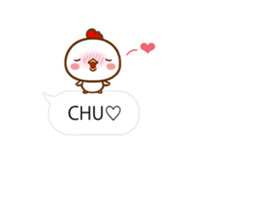BALLOONS WITH CHICKEN & CHICK sticker #14404315
