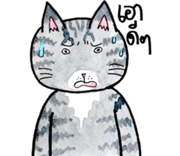 Cats fed up by Kamijn sticker #14405018