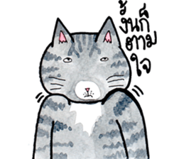 Cats fed up by Kamijn sticker #14405019