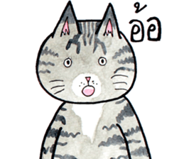 Cats fed up by Kamijn sticker #14405025