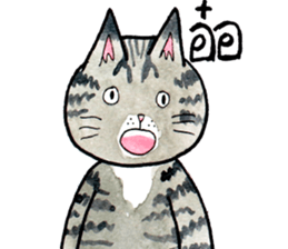 Cats fed up by Kamijn sticker #14405026