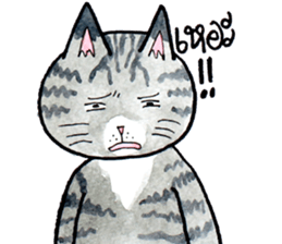 Cats fed up by Kamijn sticker #14405028