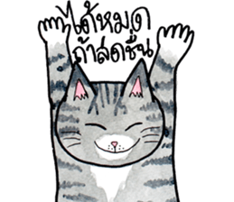 Cats fed up by Kamijn sticker #14405035