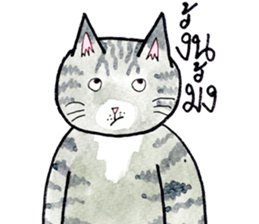 Cats fed up by Kamijn sticker #14405040