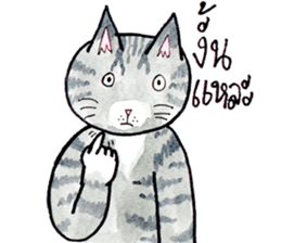 Cats fed up by Kamijn sticker #14405041