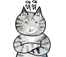 Cats fed up by Kamijn sticker #14405042