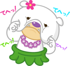 Bullhula - Tough-looking twin bulldog sticker #14405081