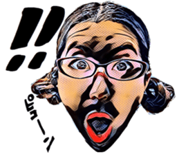 Glasses girl for you sticker #14406209