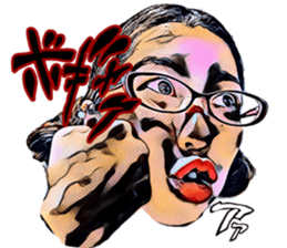 Glasses girl for you sticker #14406213