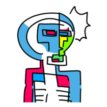 Strange mural sticker sticker #14407119