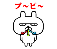 rabbit thinking nothing move around3 sticker #14407198