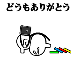 rabbit thinking nothing move around3 sticker #14407199