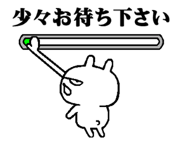 rabbit thinking nothing move around3 sticker #14407204