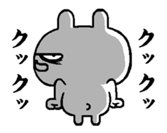 rabbit thinking nothing move around3 sticker #14407217