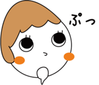 Simple Short hair Girl sticker #14407349