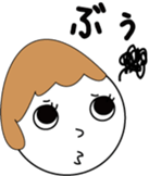 Simple Short hair Girl sticker #14407356