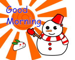 Snowman and snow rabbit sticker #14407462