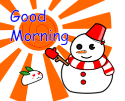 Snowman and snow rabbit sticker #14407462