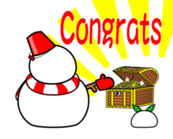 Snowman and snow rabbit sticker #14407465