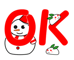 Snowman and snow rabbit sticker #14407472