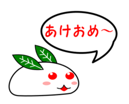 Snowman and snow rabbit sticker #14407476