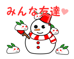 Snowman and snow rabbit sticker #14407487