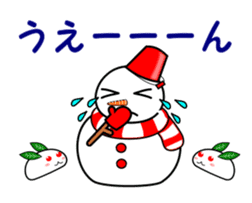 Snowman and snow rabbit sticker #14407488