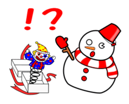 Snowman and snow rabbit sticker #14407490