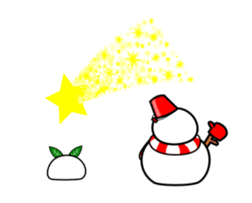 Snowman and snow rabbit sticker #14407494