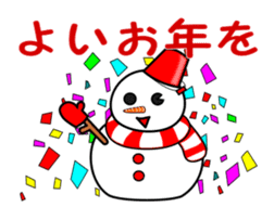 Snowman and snow rabbit sticker #14407501