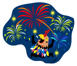 Happy New Year 2017 Chicken Year!!! WOW! sticker #14407758