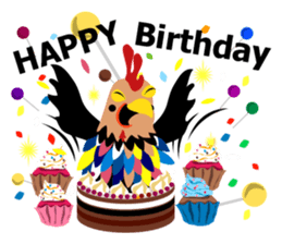 Happy New Year 2017 Chicken Year!!! WOW! sticker #14407763